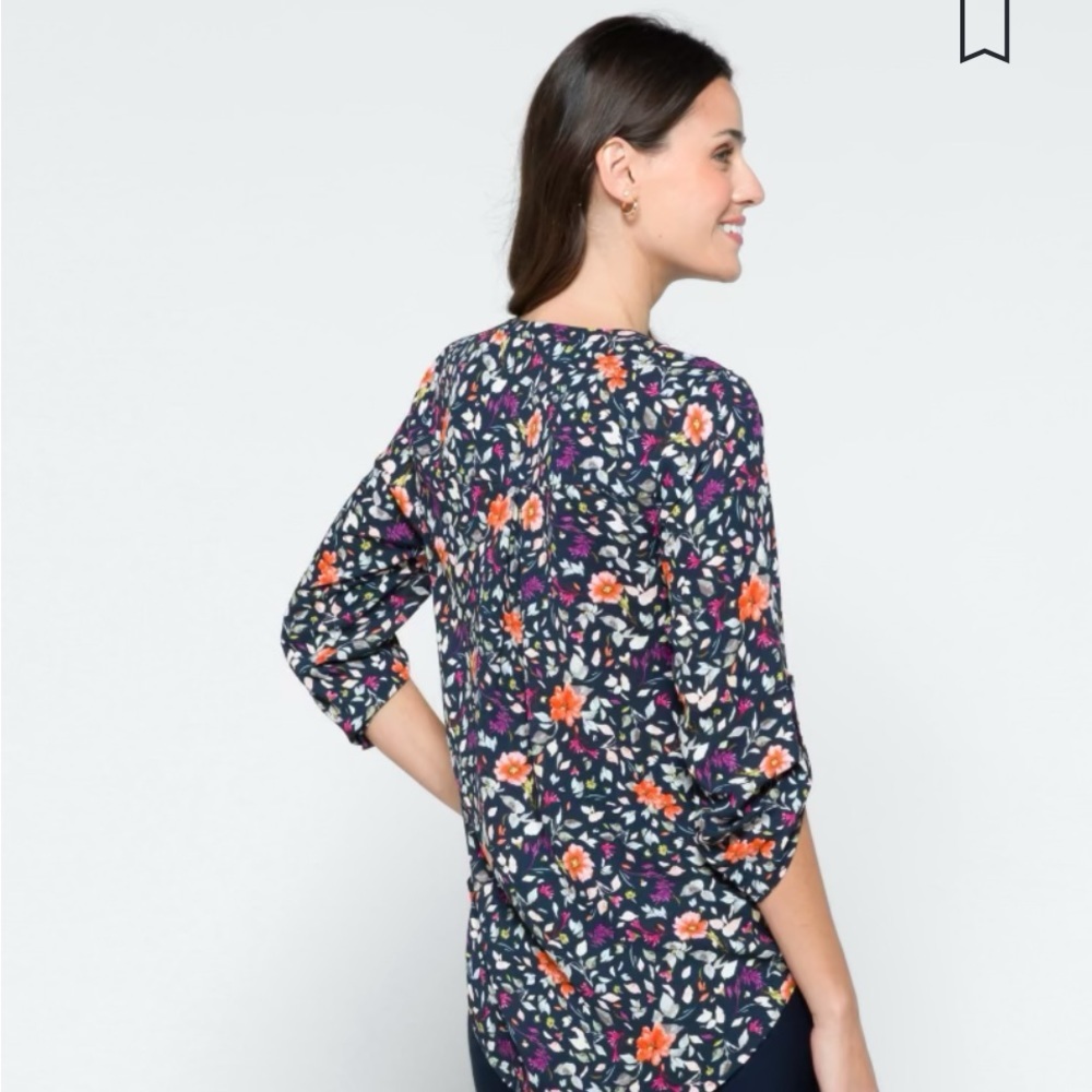 Daniel Rainn Split Neck Blouse Size XXL - Picture 4 of 5
